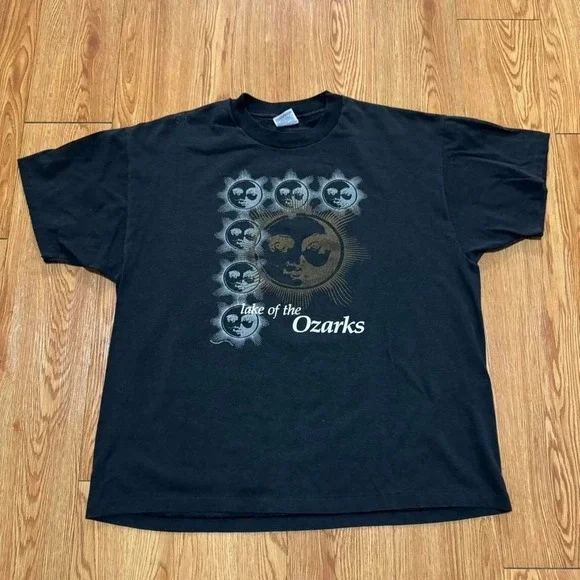 Lake of the Ozarks Men's Shirt Vintage 90s Tourist Destination Moon Sign XL - Picture 2 of 7